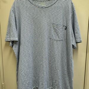 Vineyard Vines Men's Island T-Shirt Blue/White, Pocket, Pima Cotton